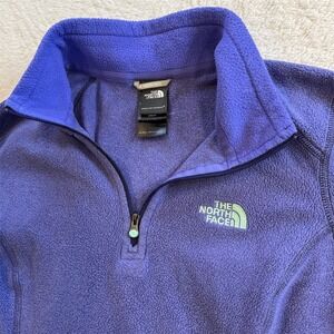 The North Face Women's Fleece Quarter Zip Jacket‎ Blue Size S